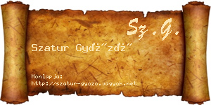 Szatur Győző névjegykártya